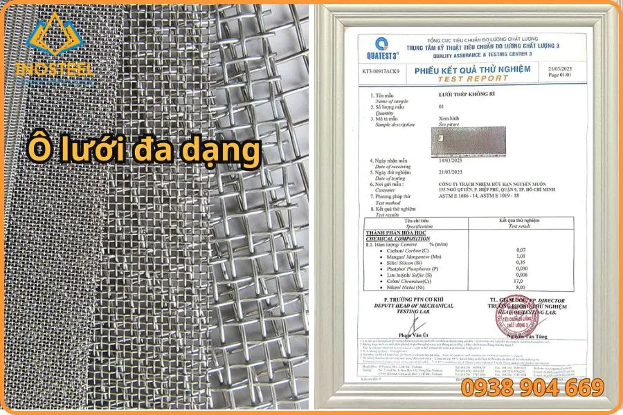Kiểm tra chất lượng lưới inox