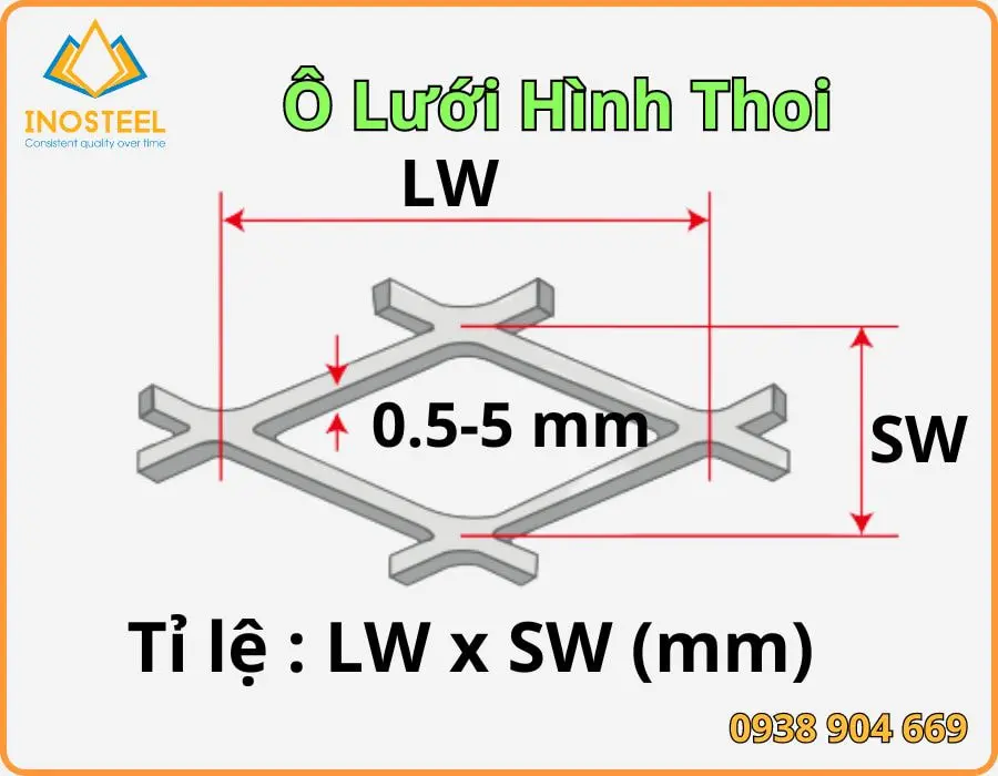 Lưới Mắt Cáo 6x12 9 Ô lưới mắt cáo