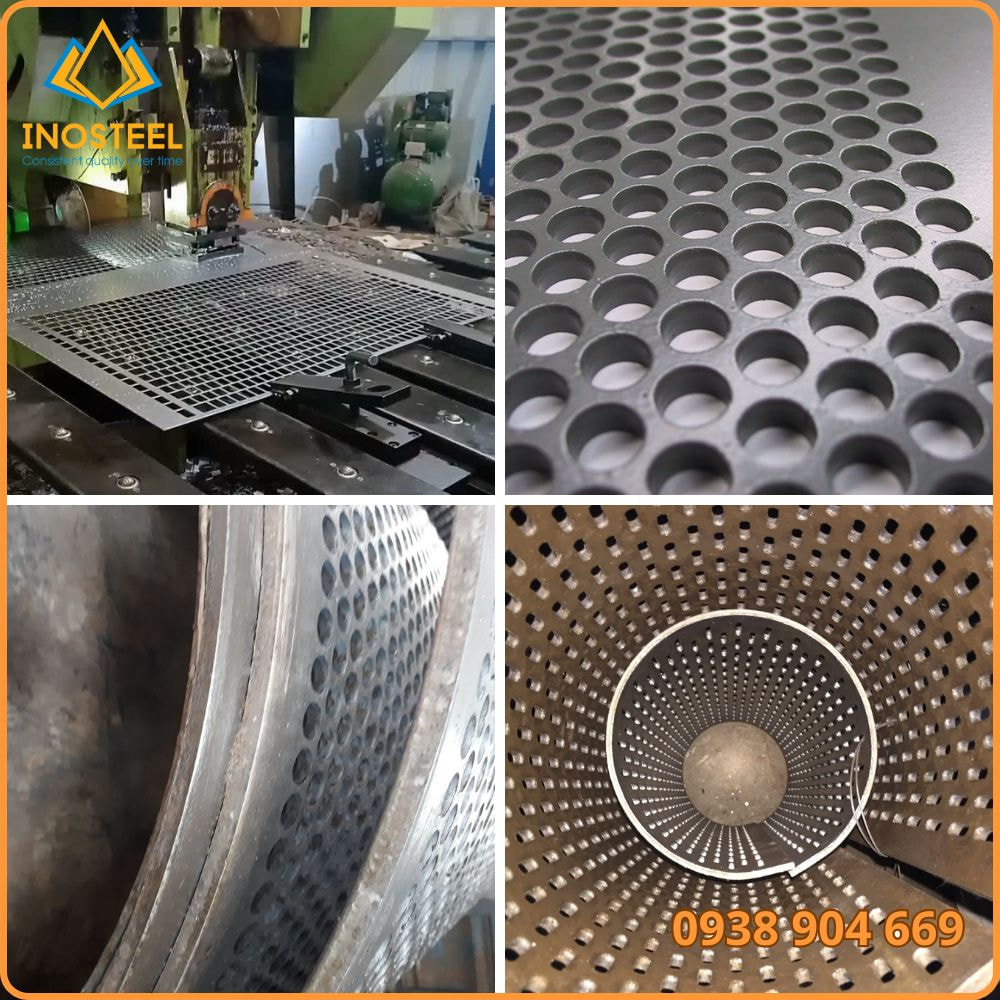 Sản xuất tấm thép đục lỗ