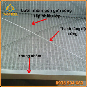tấm lưới nhôm lọc bụi