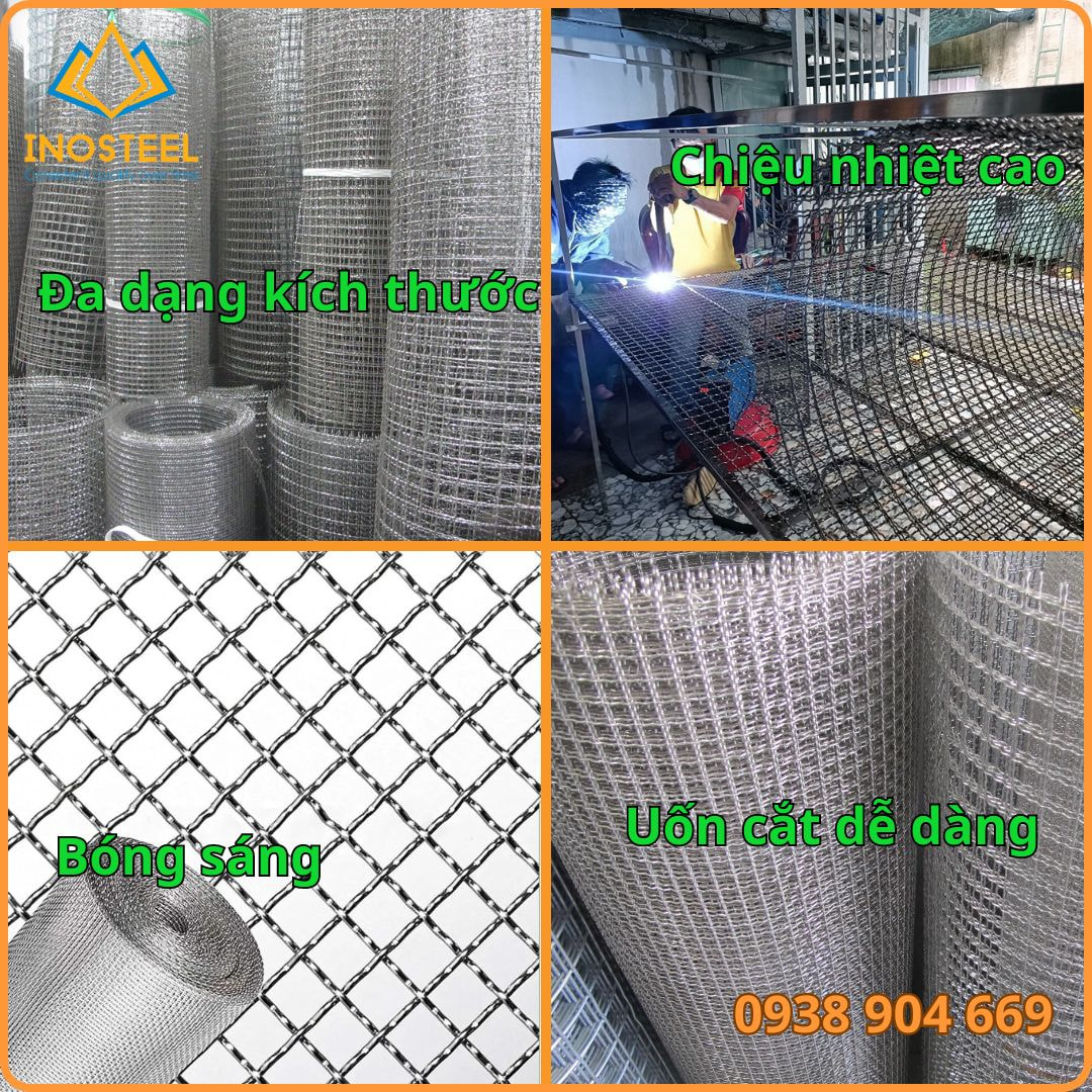 Lưới Inox 10x10 Không Rỉ 12 Đặc điểm lưới inox 10x10