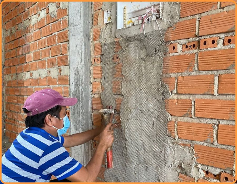 Đóng Lưới Trát Tường