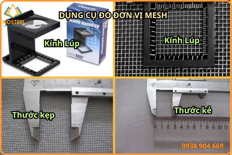 Dụng cụ đo đơn vị mesh