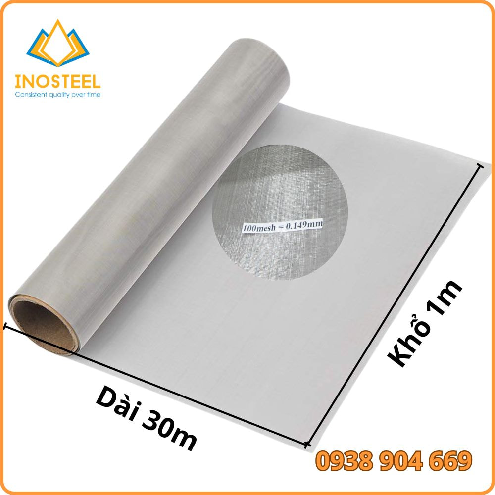 Quy cách lưới inox 100 mesh