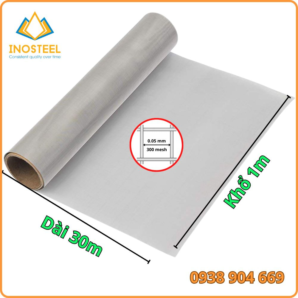 Quy cách lưới inox 300 mesh