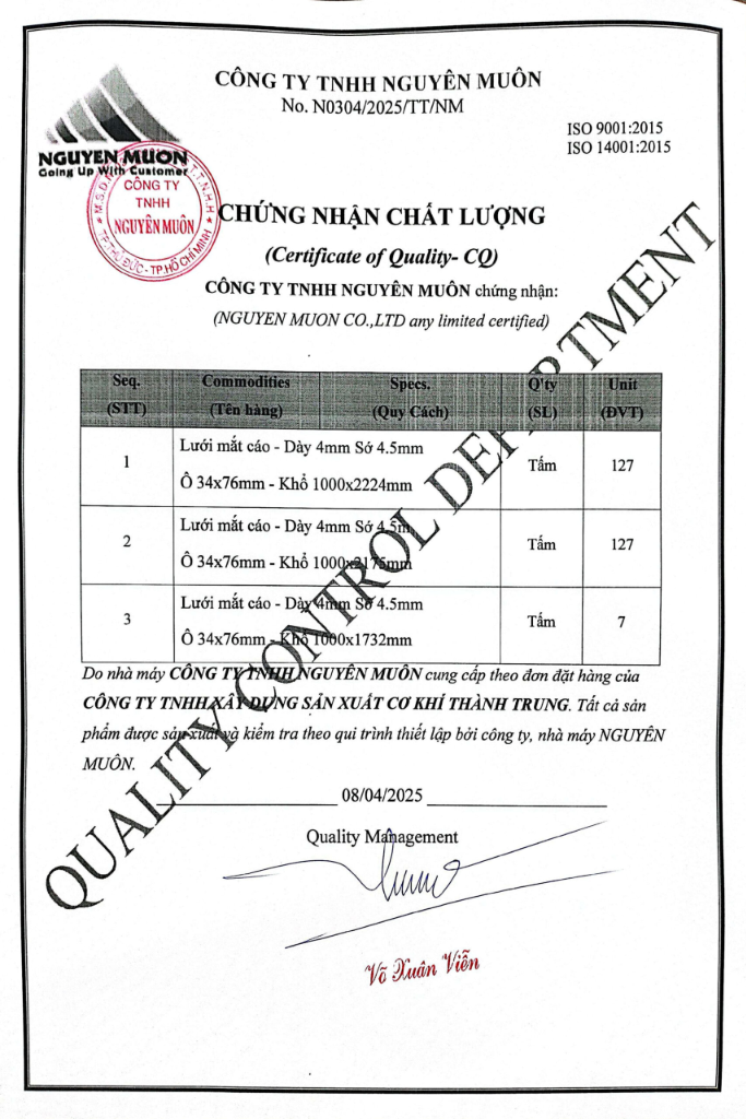 CQ Lưới Mắt Cáo