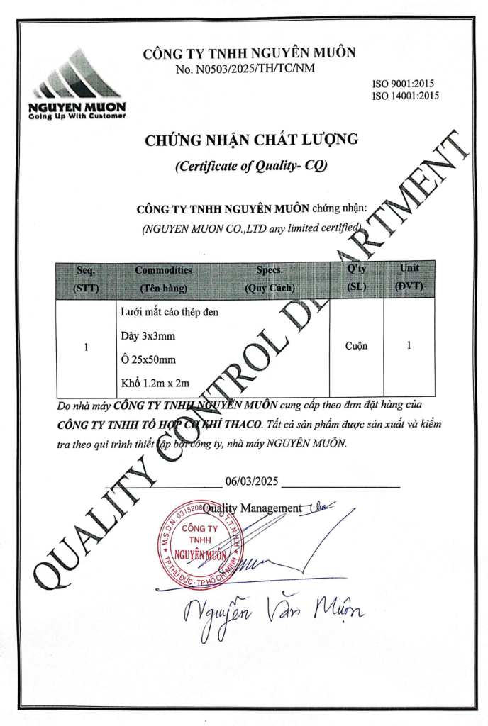 CQ Lưới Thép Đen