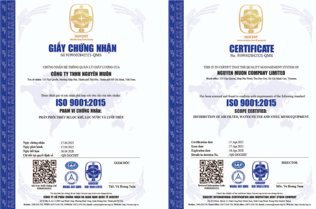 Chứng nhận ISO 9001:2015